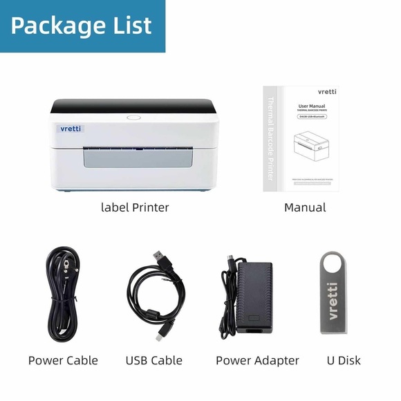 NEW Thermal Label / Sticker Printer Compatible with Windows, Mac, and Linux - Picture 4 of 4